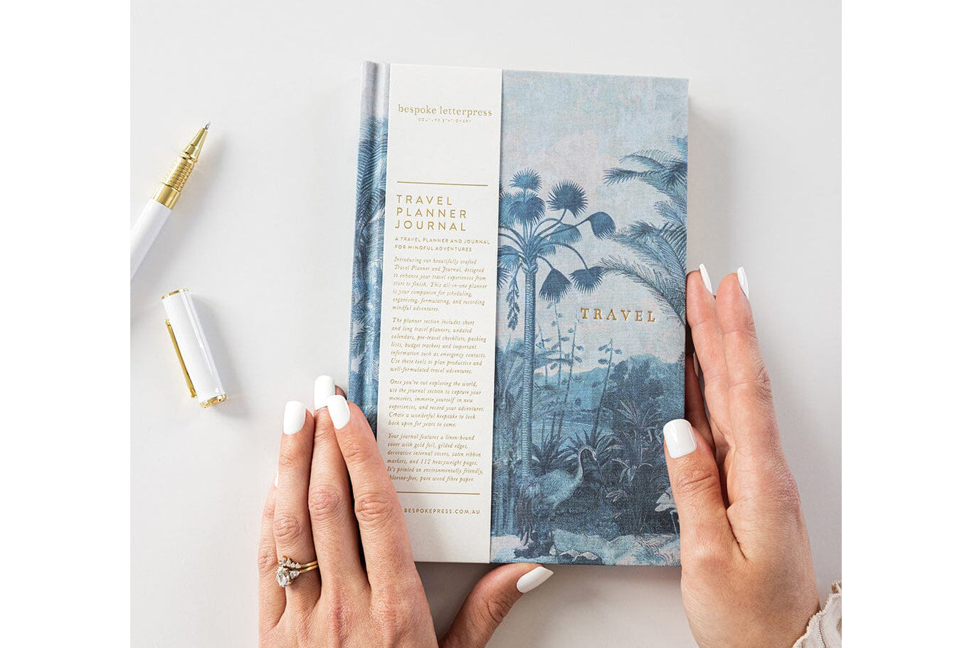 Bespoke Letterpress Travel Planner Journal Flywheel Stationery Tasmania