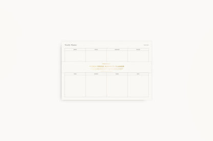 Bespoke Letterpress Weekly Fridge Magnetic Planner Flywheel Stationery Tasmania