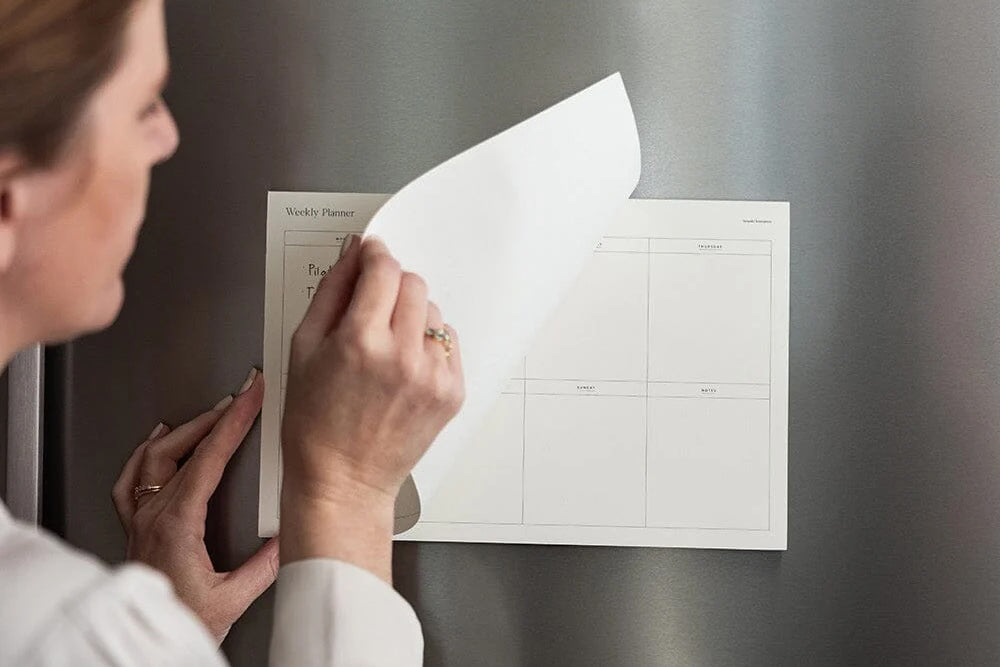 Bespoke Letterpress Weekly Fridge Magnetic Planner Flywheel Stationery Tasmania
