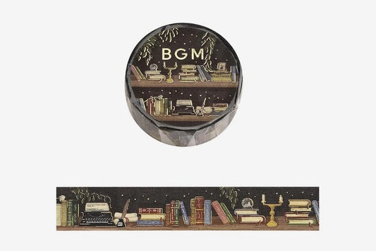 BGM Masking Tape - Late Night Bookshelf | Flywheel | Stationery | Tasmania