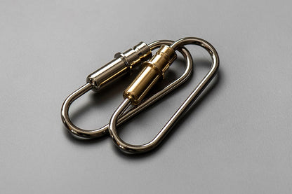 Candy Design & Works Carabiner - Bullet/Nickel & Brass