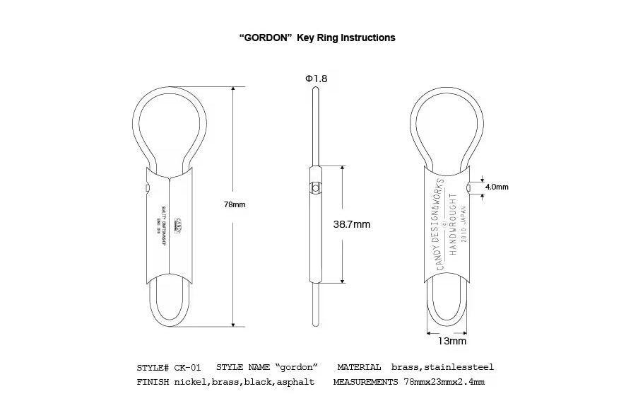 Candy Design & Works Carabiner - Gordon/Brass | Flywheel | Stationery | Tasmania