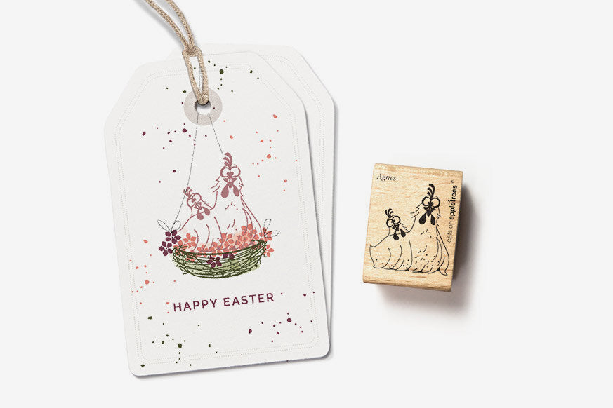 Cats on Appletrees Stamp - Agnes the Chicken