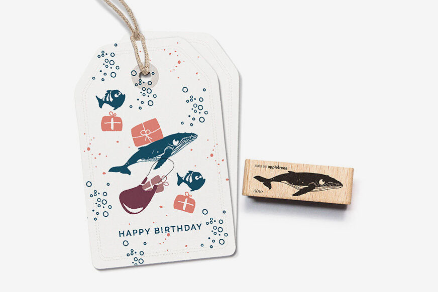 Cats on Appletrees Stamp - Aino the Whale