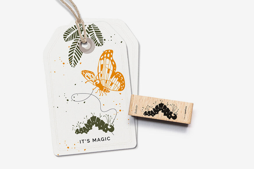 Cats on Appletrees Stamp - Babette the Caterpillar