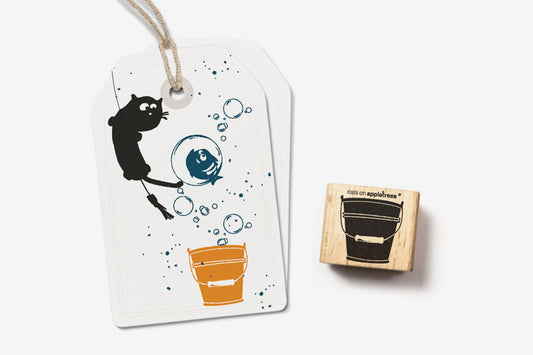 Cats on Appletrees Stamp - Bucket