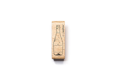 Cats on Appletrees Stamp - Champagne Bottle Flywheel Stationery Tasmania
