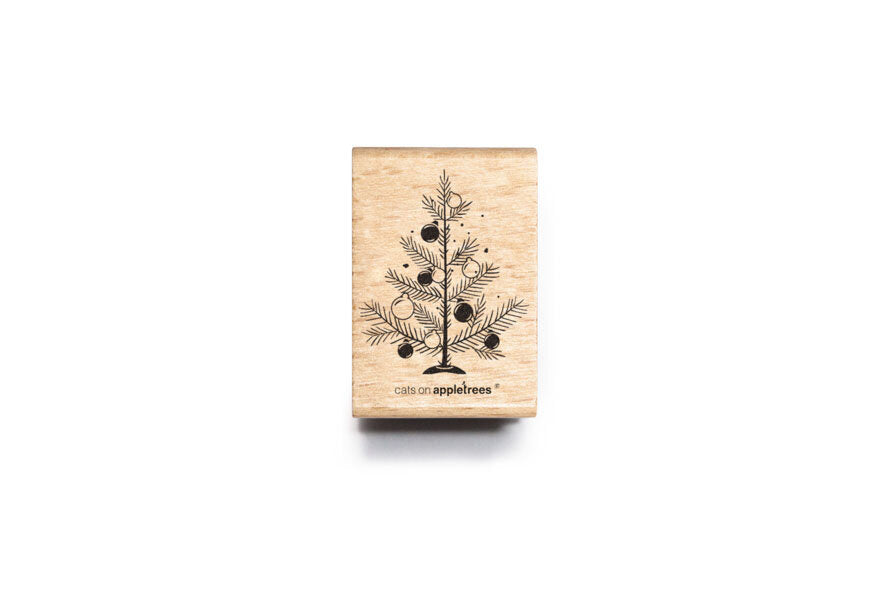 Cats on Appletrees Stamp - Christmas Tree Flywheel Stationery Tasmania