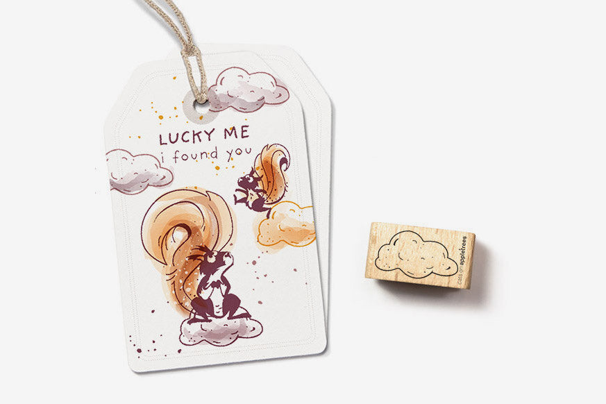 Cats on Appletrees Stamp - Cloud Small