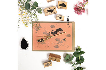 Cats on Appletrees Stamp - Confetti