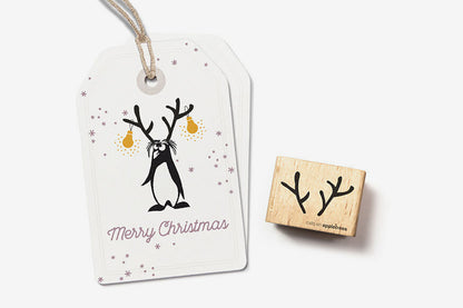 Cats on Appletrees Stamp - Deer Antlers Flywheel Stationery Tasmania