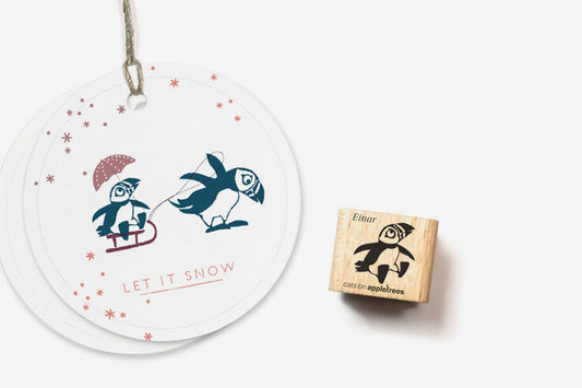 Cats on Appletrees Stamp - Einar the Puffin
