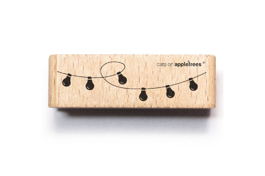 Cats on Appletrees Stamp - Fairy Lights Flywheel Stationery Tasmania
