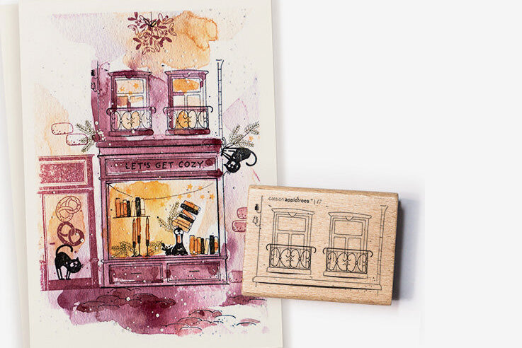 Cats on Appletrees Stamp - First Floor