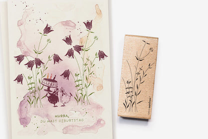 Cats on Appletrees Stamp - Flower Stalks Flywheel Stationery Tasmania