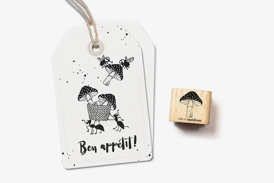 Cats on Appletrees Stamp - Fly Agaric