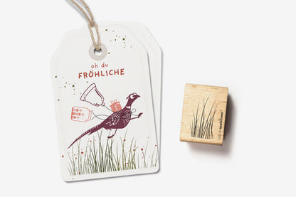 Cats on Appletrees Stamp - Grass Tuft