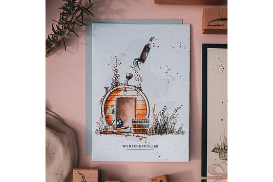 Cats on Appletrees Stamp - Grass Tuft