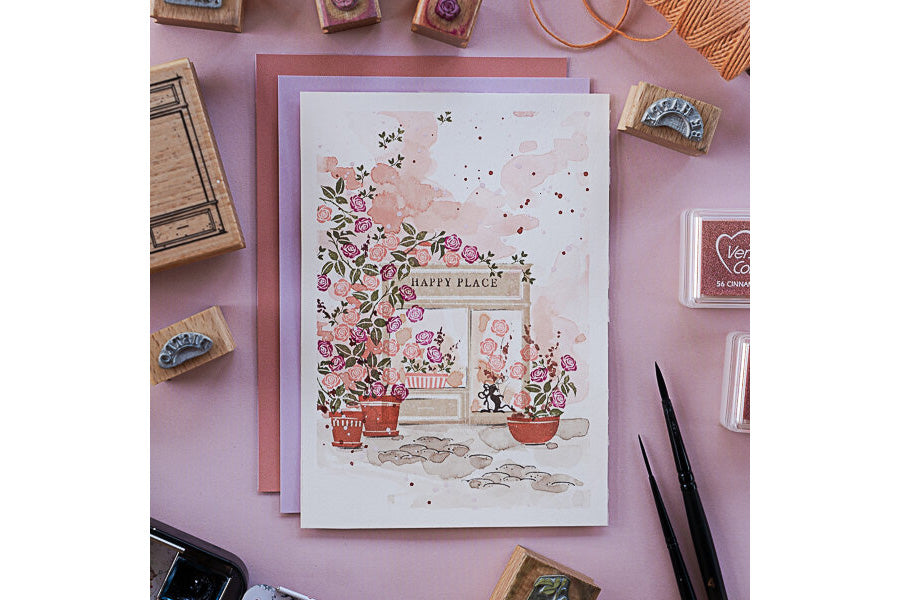 Cats on Appletrees Stamp - Happy Place