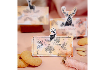 Cats on Appletrees Stamp - Idril the Stag Calf Flywheel Stationery Tasmania