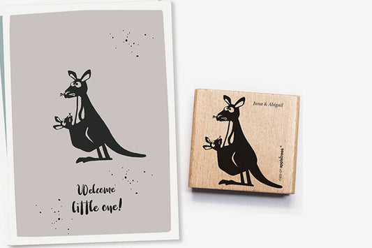 Cats on Appletrees Stamp - Juna & Abigail the Kangaroos