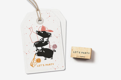 Cats on Appletrees Stamp - Let's Party