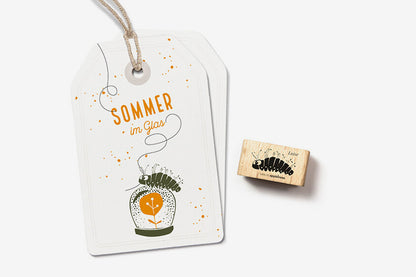 Cats on Appletrees Stamp - Luise the Caterpillar Flywheel Stationery Tasmania