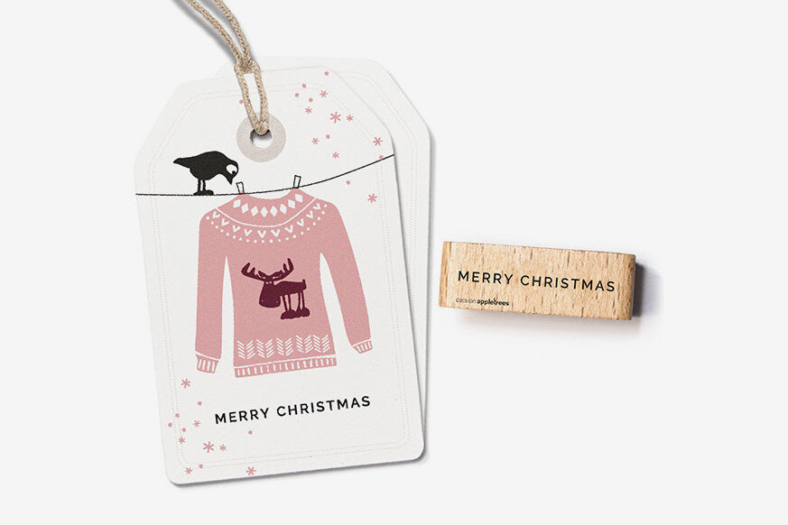 Cats on Appletrees Stamp - Merry Christmas Flywheel Stationery Tasmania