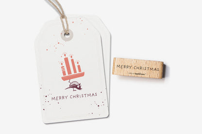 Cats on Appletrees Stamp - Merry Christmas 2 Flywheel Stationery Tasmania