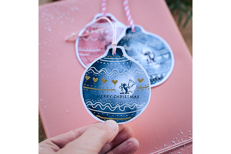 Cats on Appletrees Stamp - Merry Christmas 2 Flywheel Stationery Tasmania