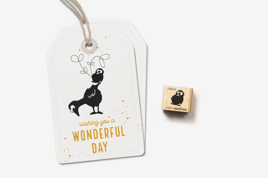 Cats on Appletrees Mini Stamp - Alwin the Chick