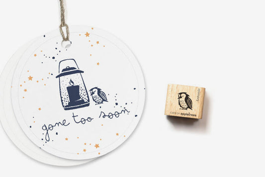 Cats on Appletrees Mini Stamp - Antonio the Bird