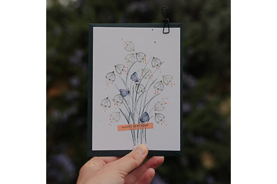 Cats on Appletrees Mini Stamp - César the Butterfly