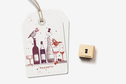 Cats on Appletrees Mini Stamp - Cork