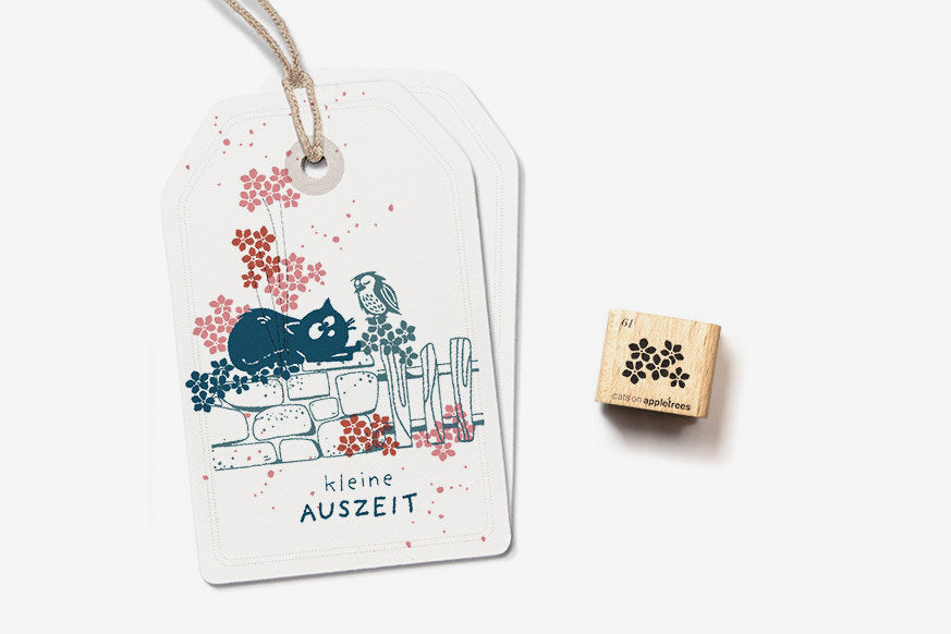 Cats on Appletrees Mini Stamp - Forget-me-not