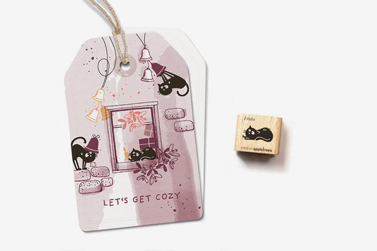 Cats on Appletrees Mini Stamp - Frida the Cat