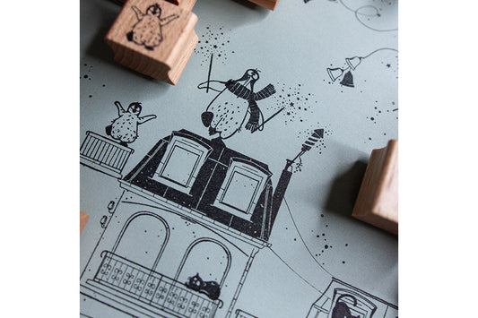 Cats on Appletrees Mini Stamp - Frida the Cat