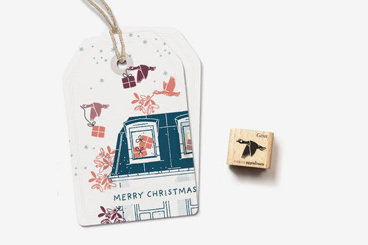 Cats on Appletrees Mini Stamp - Gesa the Flying Goose