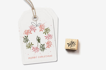 Cats on Appletrees Mini Stamp - Mistletoe Flywheel Stationery Tasmania