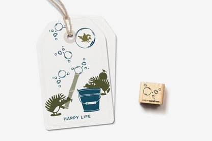 Cats on Appletrees Mini Stamp - Soap Bubbles Flywheel Stationery Tasmania