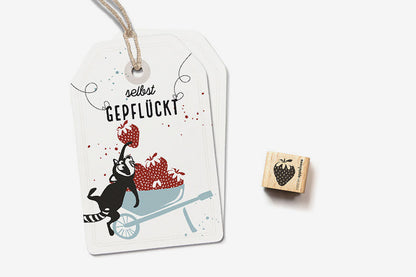Cats on Appletrees Mini Stamp - Strawberry