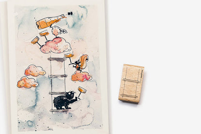 Cats on Appletrees Stamp - Rope Ladder