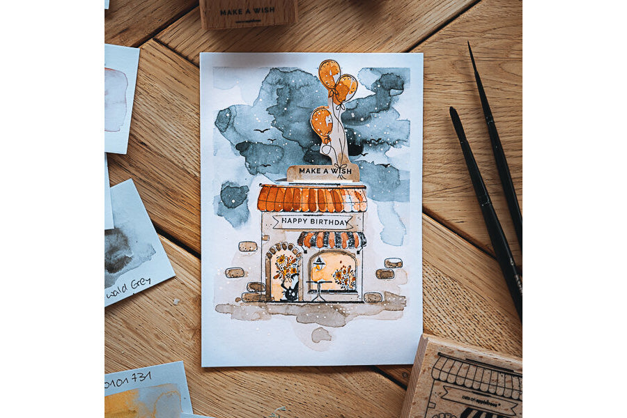 Cats on Appletrees Stamp - Shop Flywheel Stationery Tasmania