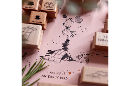 Cats on Appletrees Mini Stamp - Tea Cup