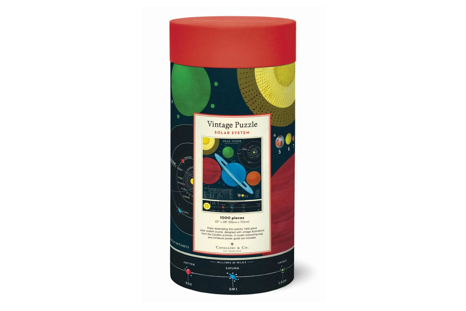 Cavallini 1000 Piece Puzzle - Solar System | Flywheel | Stationery | Tasmania
