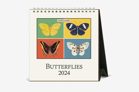 Cavallini 2024 Desk Calendar - Butterflies