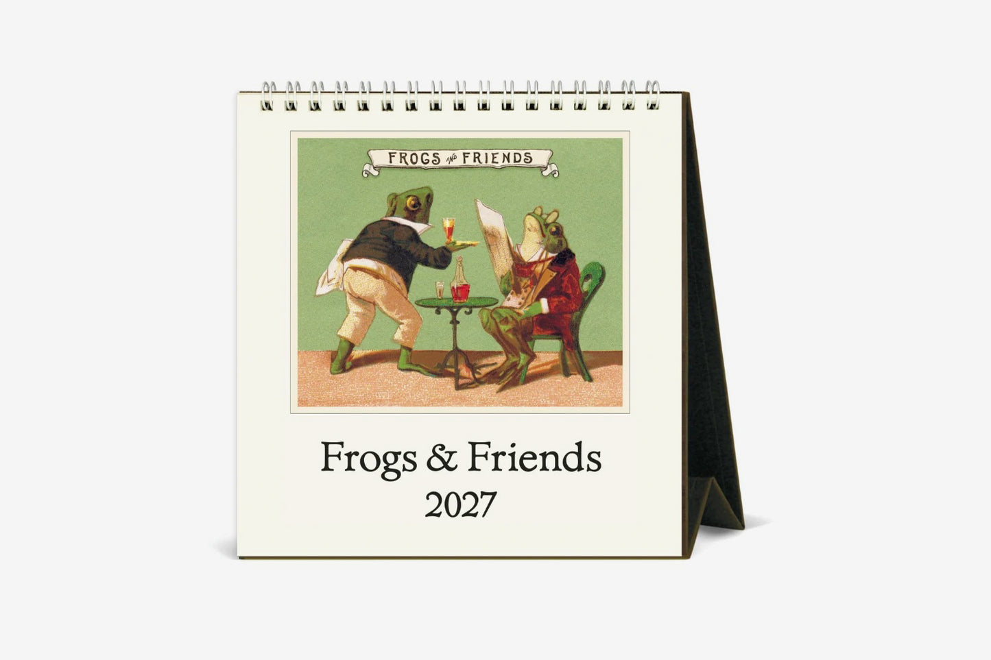 Cavallini 2027 Desk Calendar - Frogs & Friends