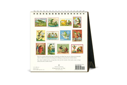 Cavallini 2027 Desk Calendar - Frogs & Friends
