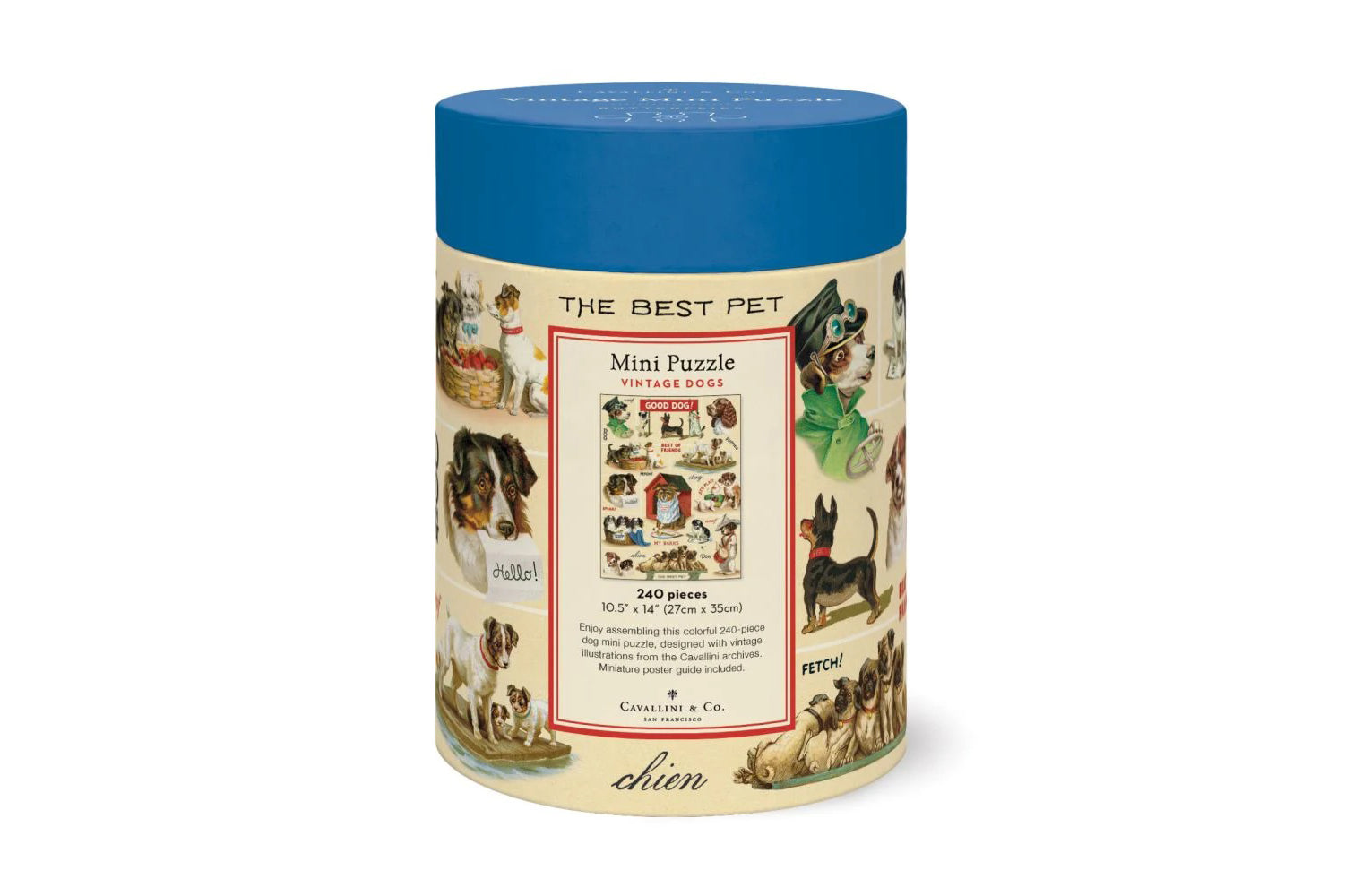 Cavallini 240 Piece Puzzle - Vintage Dogs | Flywheel | Stationery | Tasmania