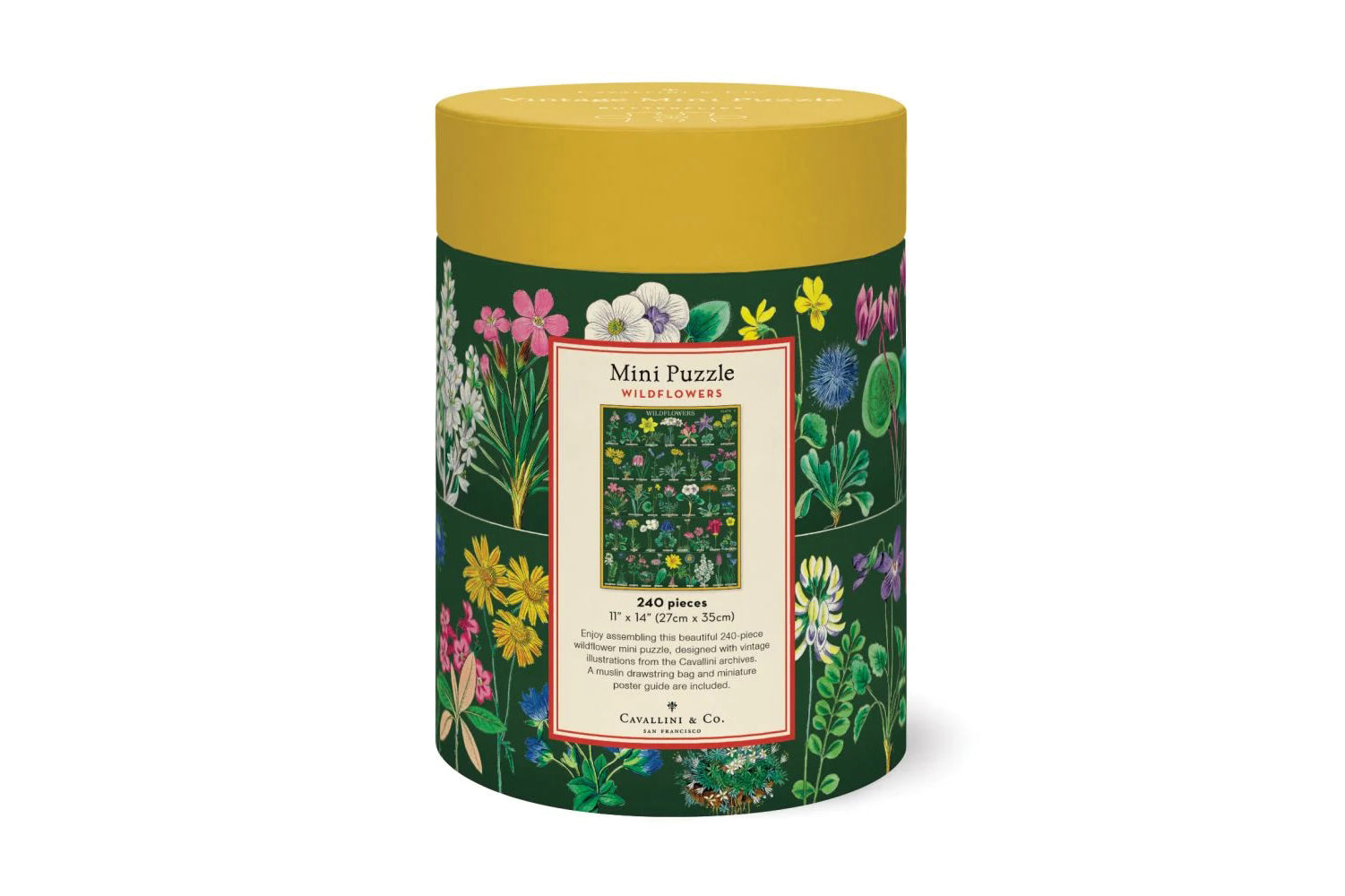 Cavallini 240 Piece Puzzle - Wildflowers | Flywheel | Stationery | Tasmania